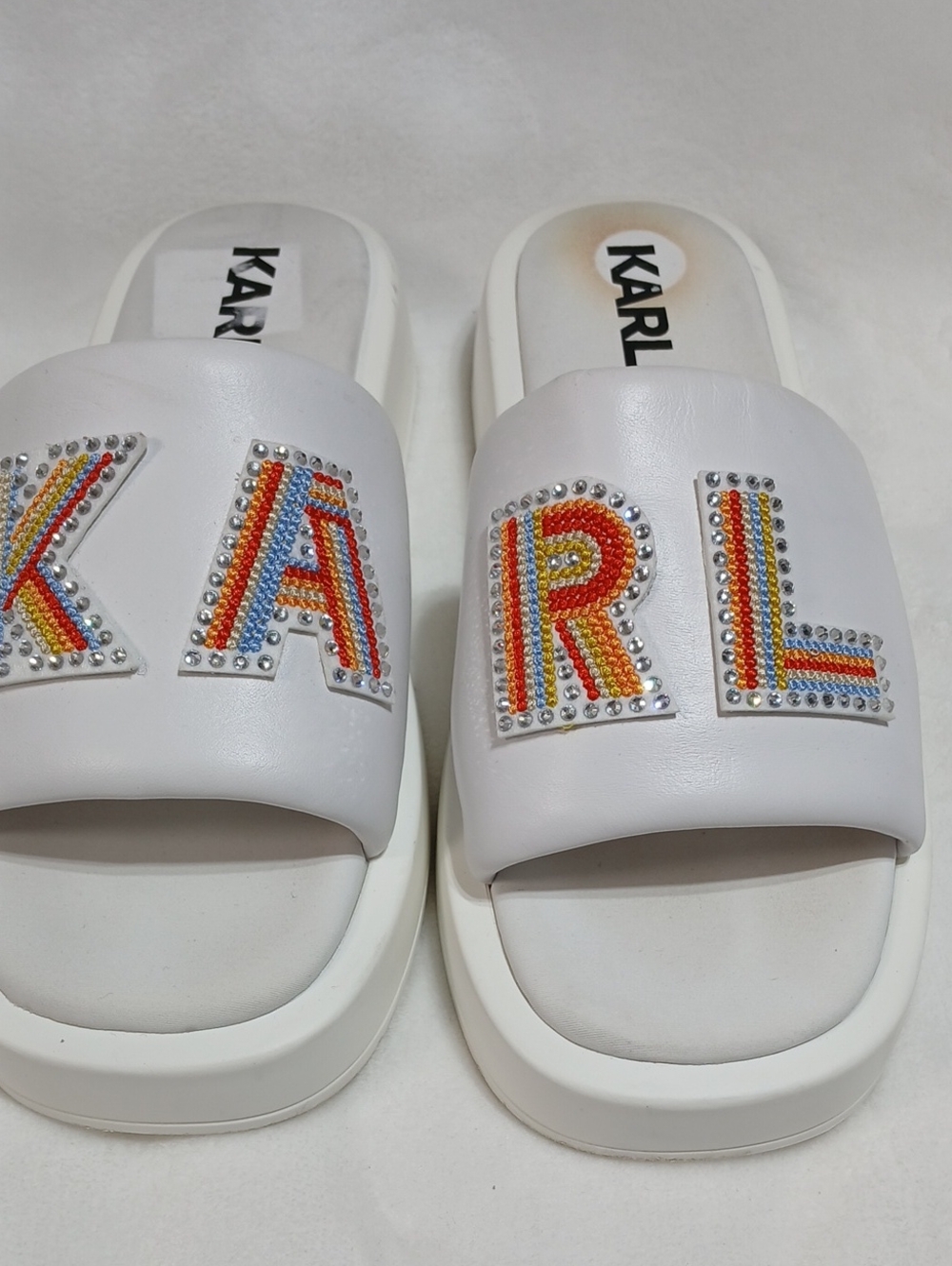 Karl Lagerfeld Paris Women's Opal Platform Slide Sandals Sz 11 M